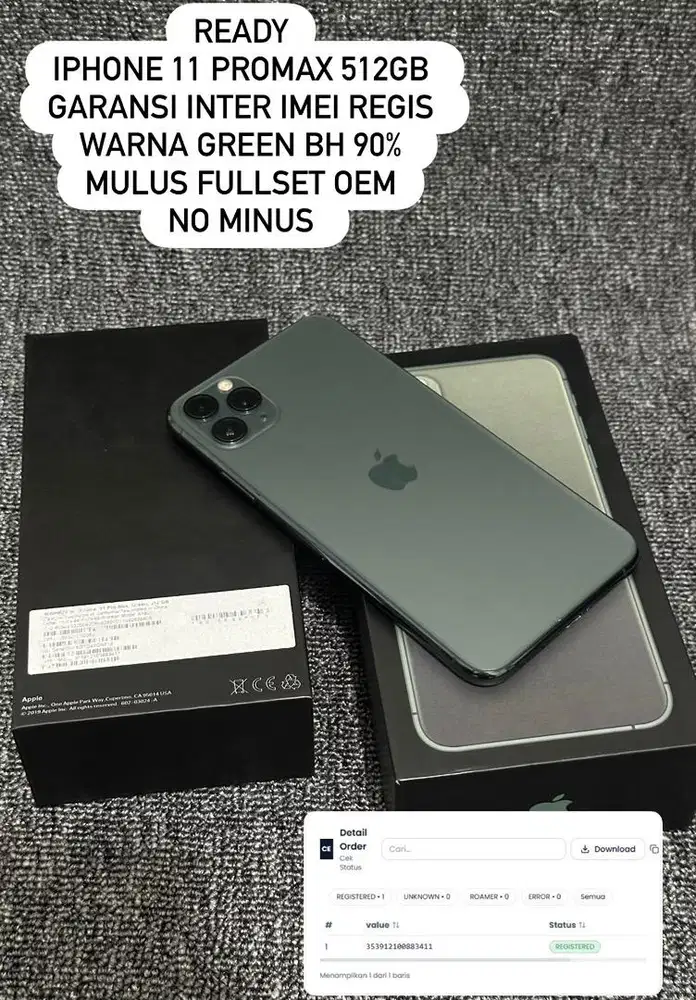 Iphone 11 Promax 512gb inter Regis