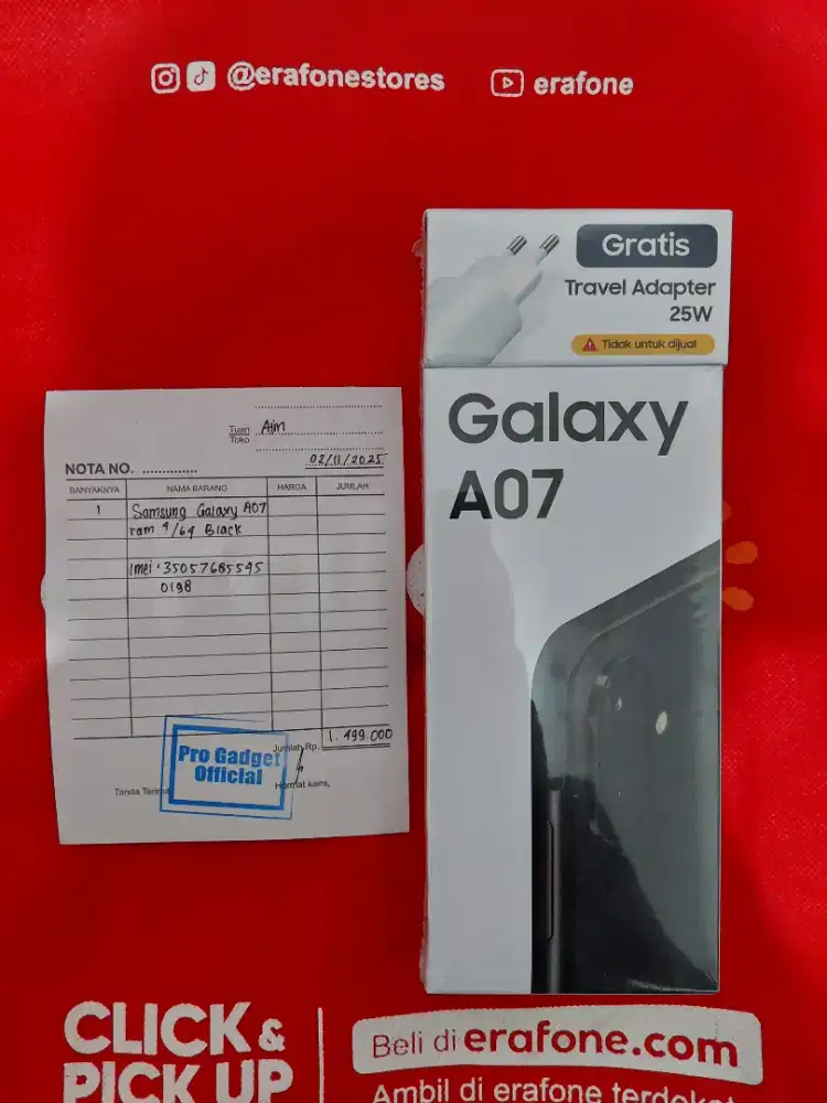 SAMSUNG A07 4/64 NEW SEGEL RESMI