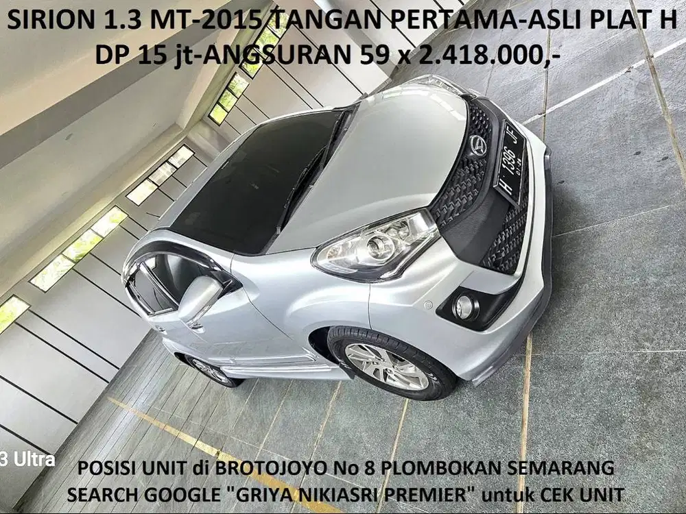 Daihatsu SIRION 1.3 MT tahun 2015, tangan Pertama, plat H asli