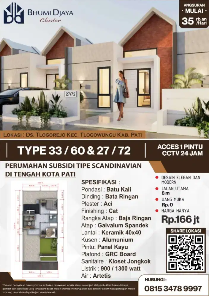 Perumahan Subsidi Bhmu Djaya Cluster