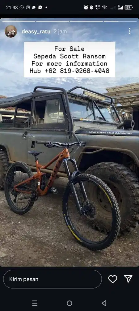 DIJUAL CEPAT Sepeda Scott Ransom