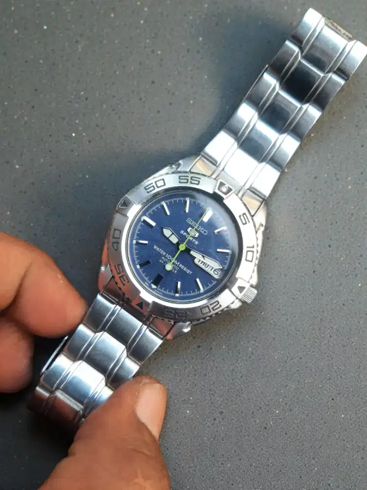 Jam tangan Seiko 5  Sports Automatic 7S36-00Y0 Blue Dial