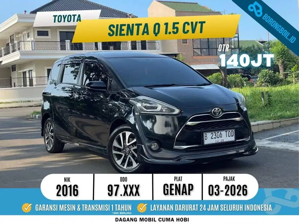 Toyota Sienta Q 1.5 CVT 2016 - 150 Jutaan
