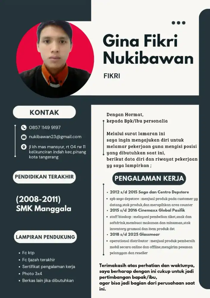 SEDANG MENCARI PEKERJAAN TANGERANG