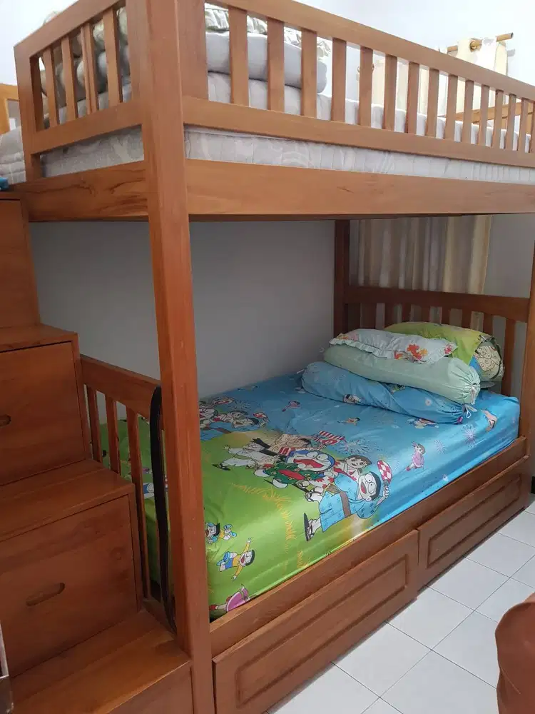 Ranjang susun kayu jati jepara