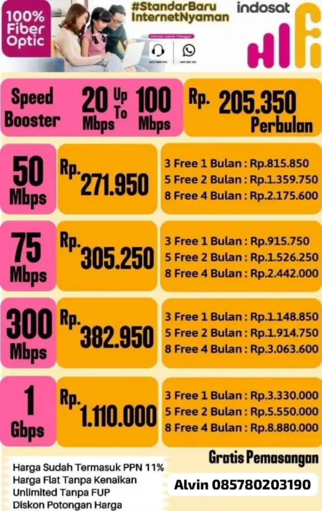 Pemasangan wifi indosat