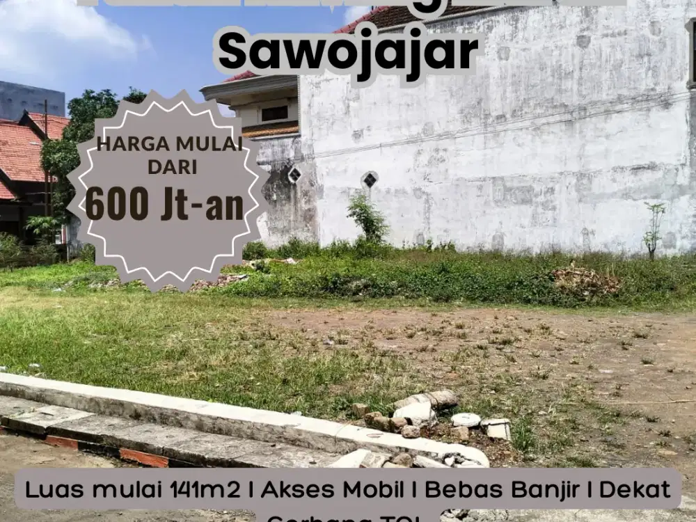 Dijual 634 juta Dekat Exit Tol Tanah Kavling Malang
