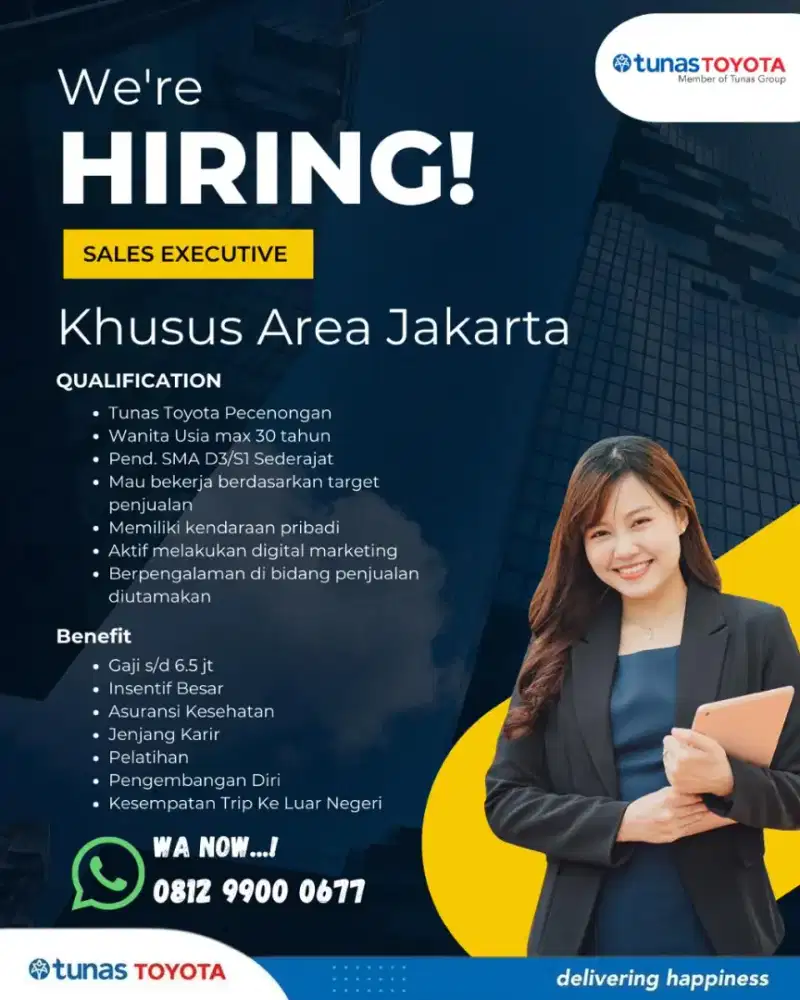 LOWONGAN SALES TUNAS