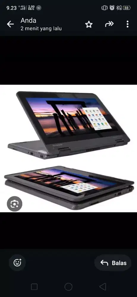 Laptop 2 in 1  Lenovo Yoga E 11 touchscreen