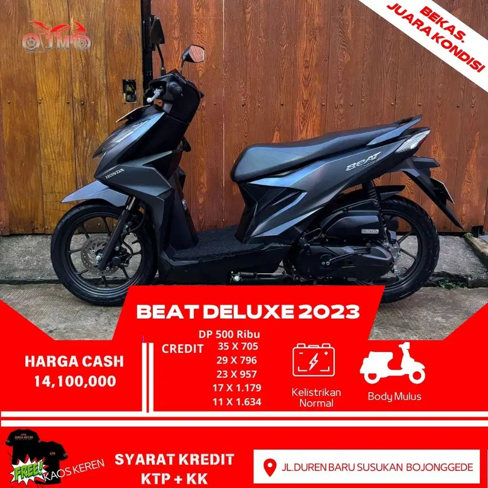 BEAT DELUXE 2023 LIKE NEW DP 500 RB ANGSURAN PALING MURAH