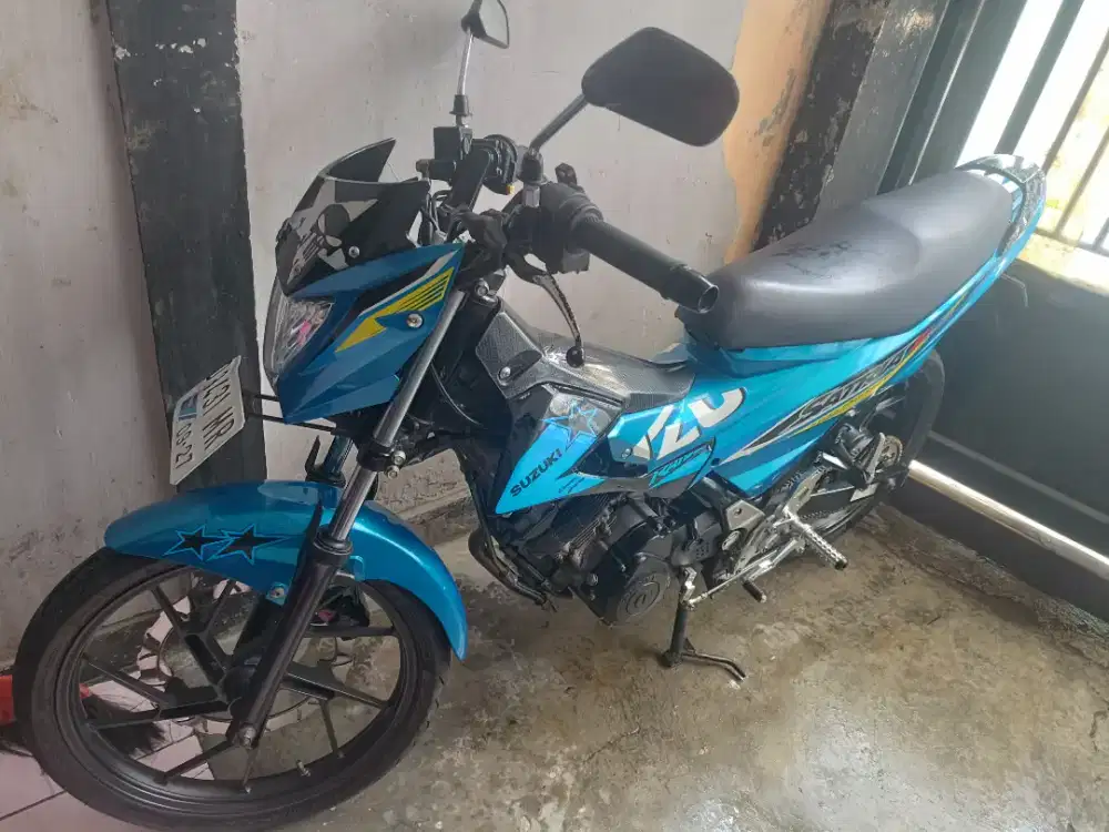 Satria FU karbu 2015 Biru GP