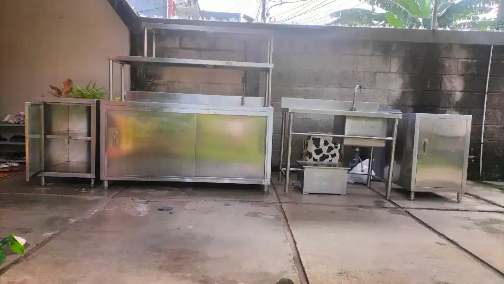 l Alat Usaha Rak Meja lengkap bahan Stainles