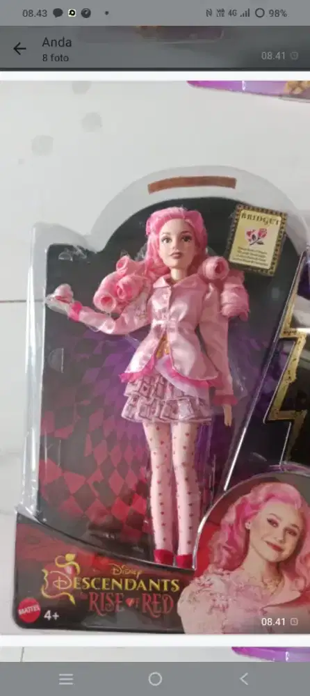 Hwt 99/91 rambut blonde pink rise end red