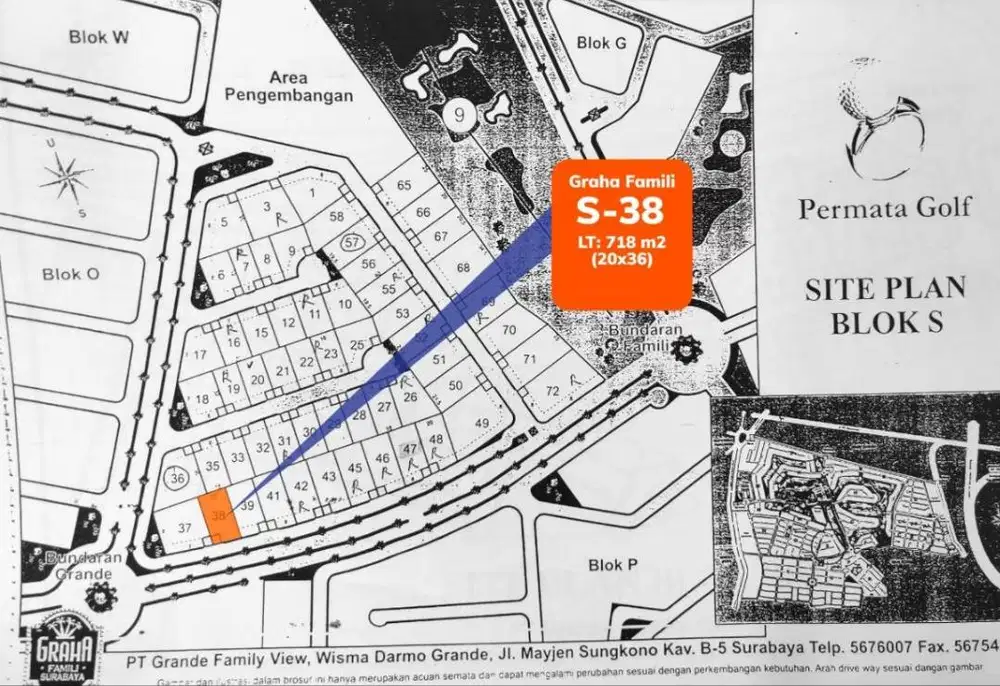 Dijual Langka Jarang Ada Tanah Graha Family Blok S