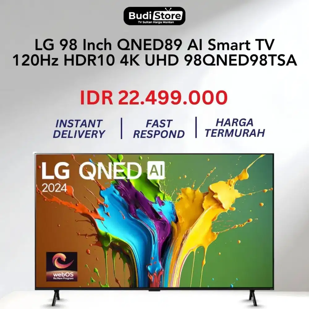 LG 98 Inch QNED89 AI Smart TV 120hz HDR10 4K UHD 98QNED89TSA