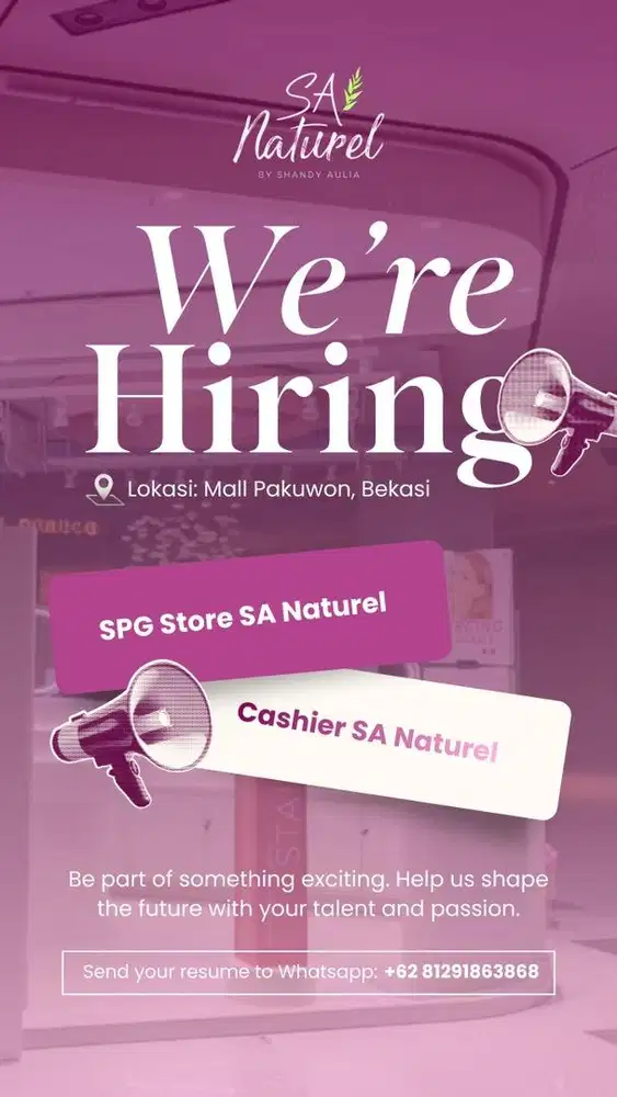 LOWONGAN SPG & CASHIER