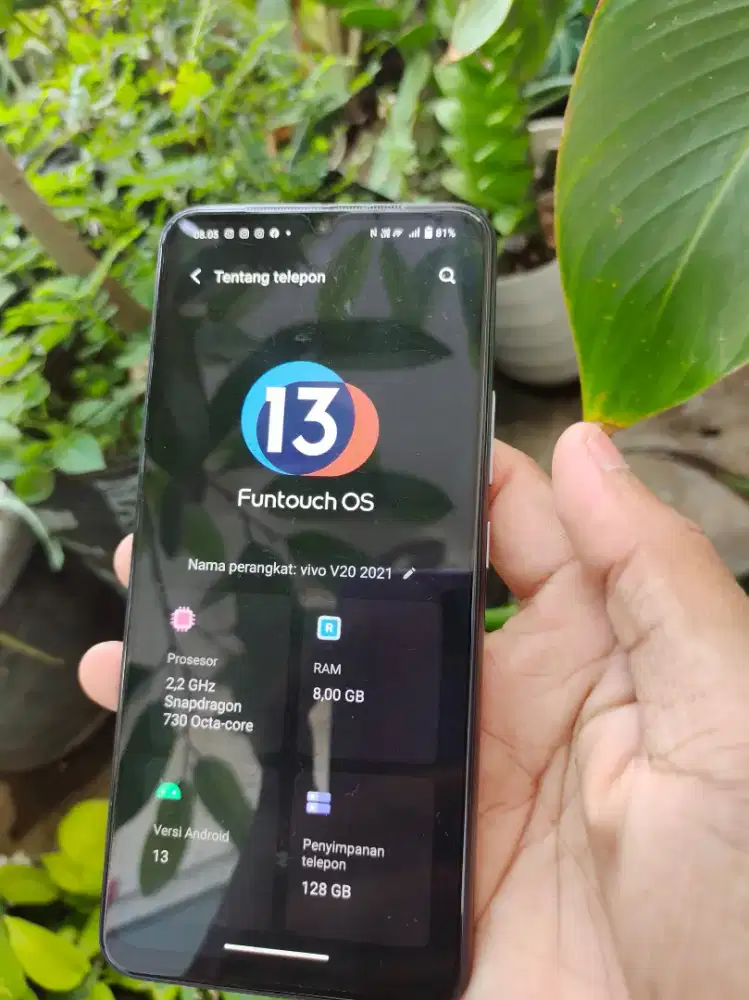 Vivo v20 2021 8+4/128 segel mulus nfc