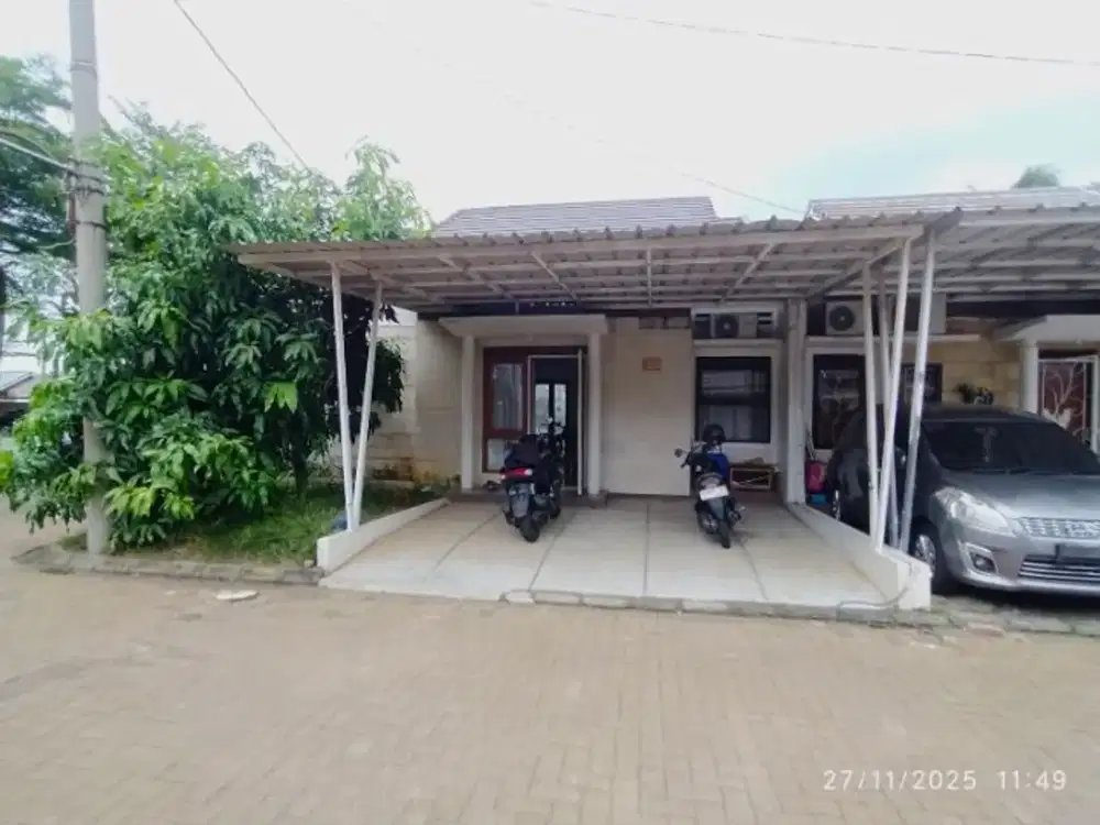 RUMAH MURAH DEPOK DALAM CLUSTER POSISI HOOK, 1KM-AN ST. PONDOK RAJEG, AKSES LEBAR