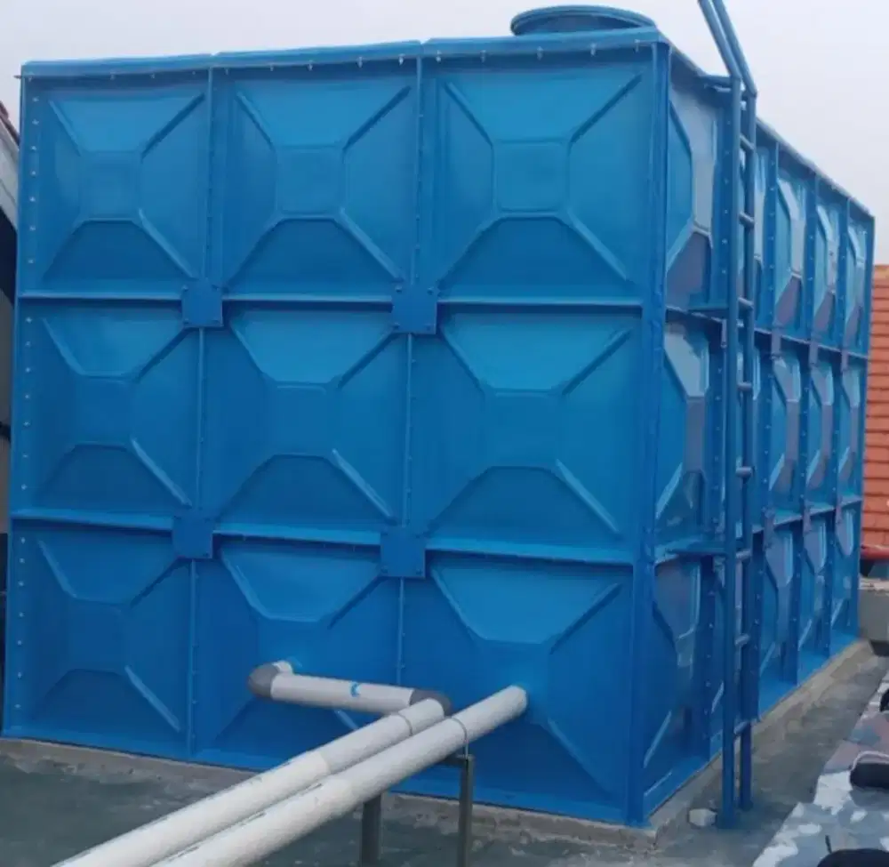 Panel Tank, tangki panel, toren air kotak, toren air gedung, rooftank
