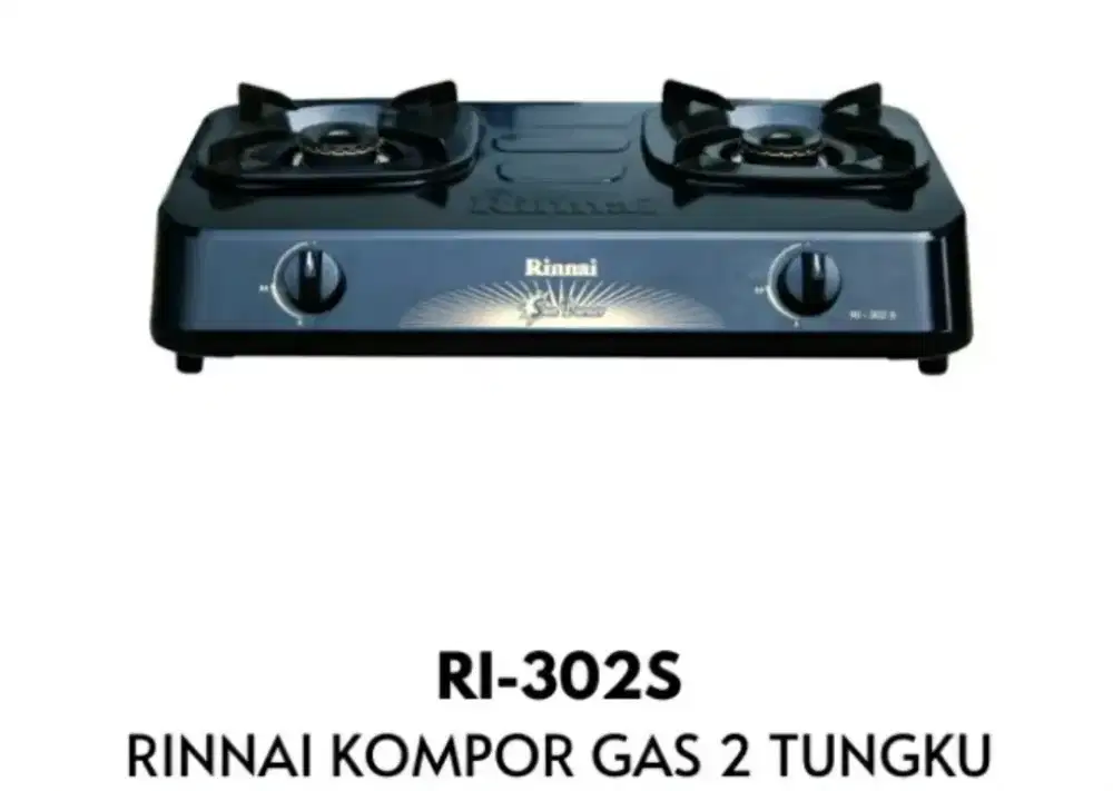 Kompor gas Rinnai 2 Tungku RI 302 S / RI 302S Api sun burner
