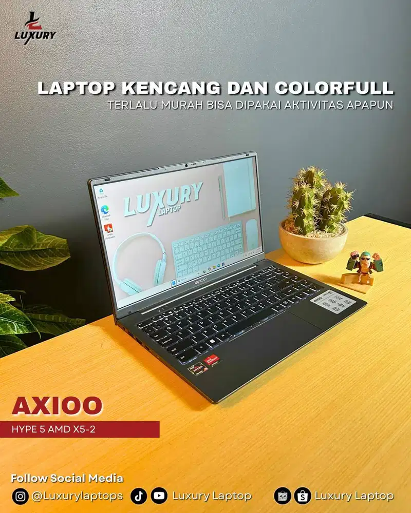 LAPTOP AXIOO HYPE 5 AMD X5-2 RYZEN 5 RAM SSD JUAL MURAH CEPAT BU RESMI