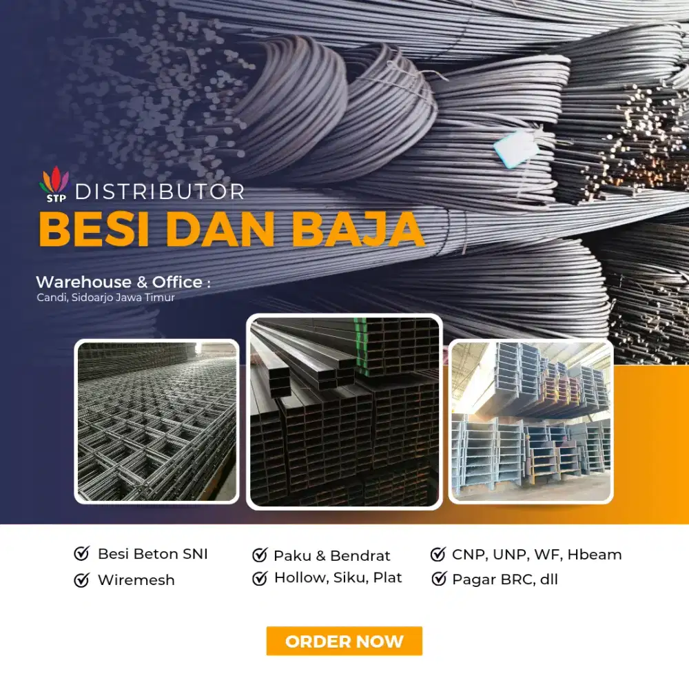 Besi beton dan Wiremesh Siap Kirim