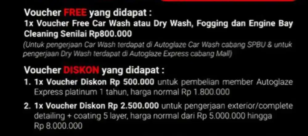 Jual voucher coating autoglaze sampai 31 Des 2025