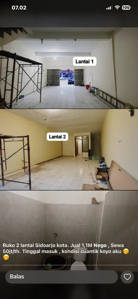 DI SEWAKAN RUKO LOKASI STRATEGIS SIAP PAKAI