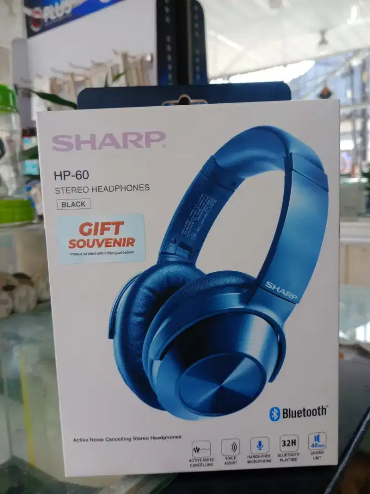 Sharp stereo headphones black