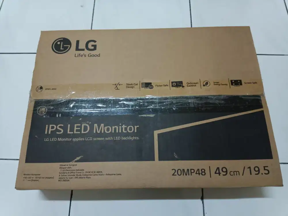 Monitor komputer kantor merk LG 20 inch