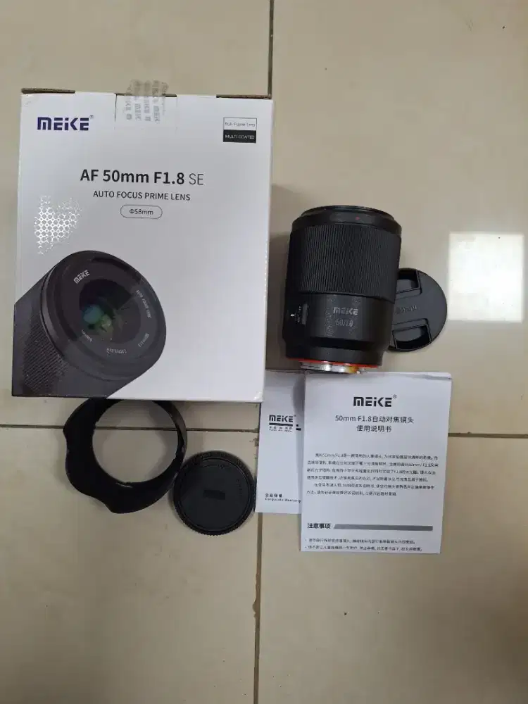 Lensa sony meike 50mm f1.8 likenew