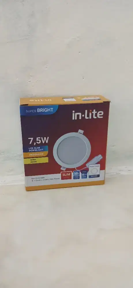Lampu Slim downlight LED In-lite INDS602R 7,5W