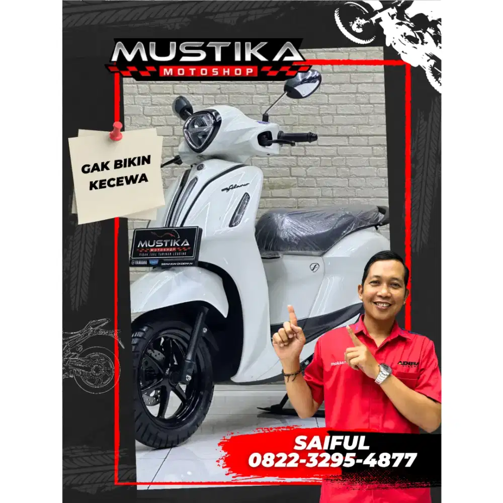 Odo 5rb Istimewa!!Yamaha Grand Fillano 2025 White Plat Jatim-Mustika