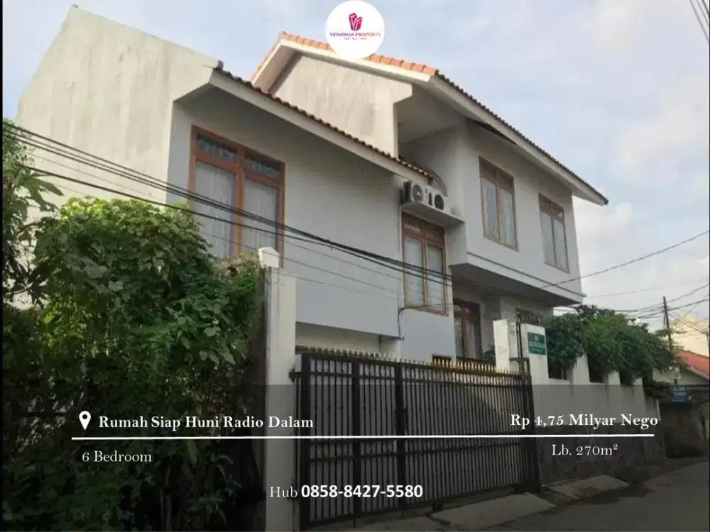 Dijual Rumah Di Radio Dalam 2 Lantai SHM