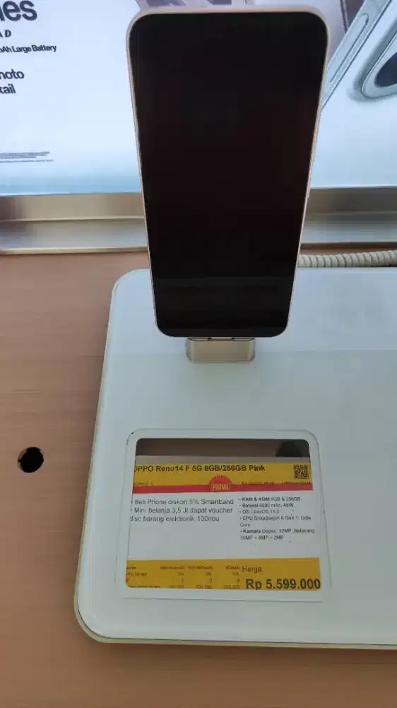 Hp Oppo Reno 14F 8/256Gb, bisa dicicil pakai Shopee Pay Later