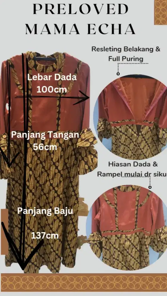 Gamis Batik Teracotta