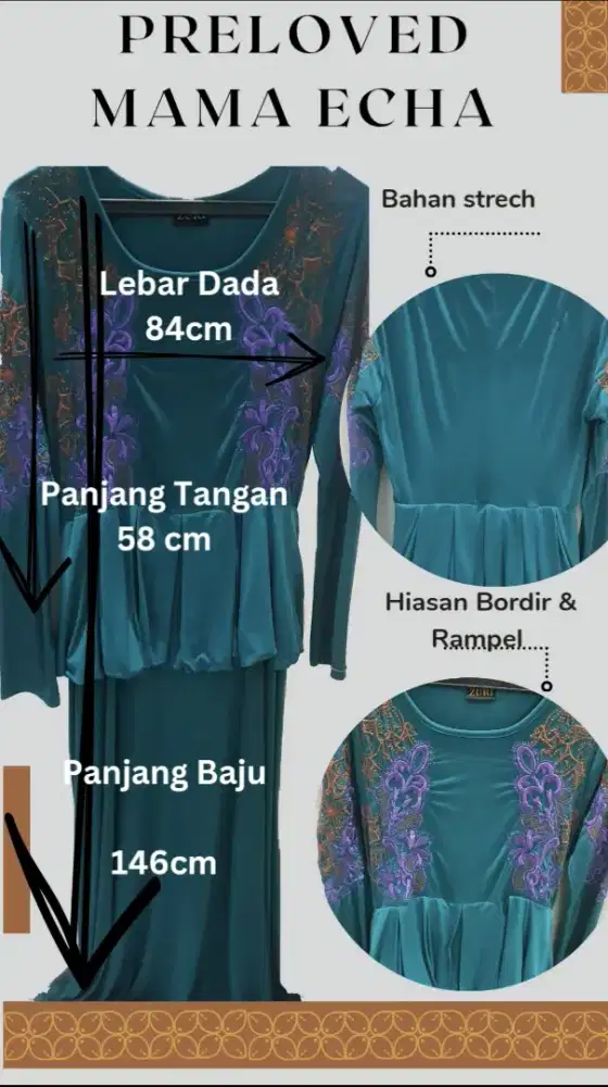 Dress Hijau Bordir