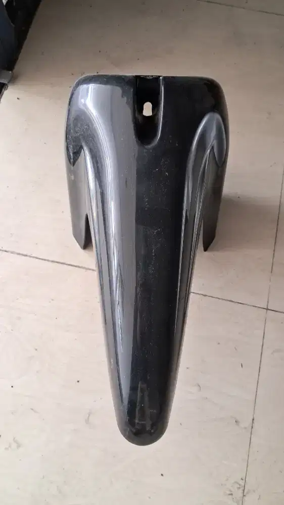 Spakbor slebor depan Smash old 2004 ori hitam dan silver