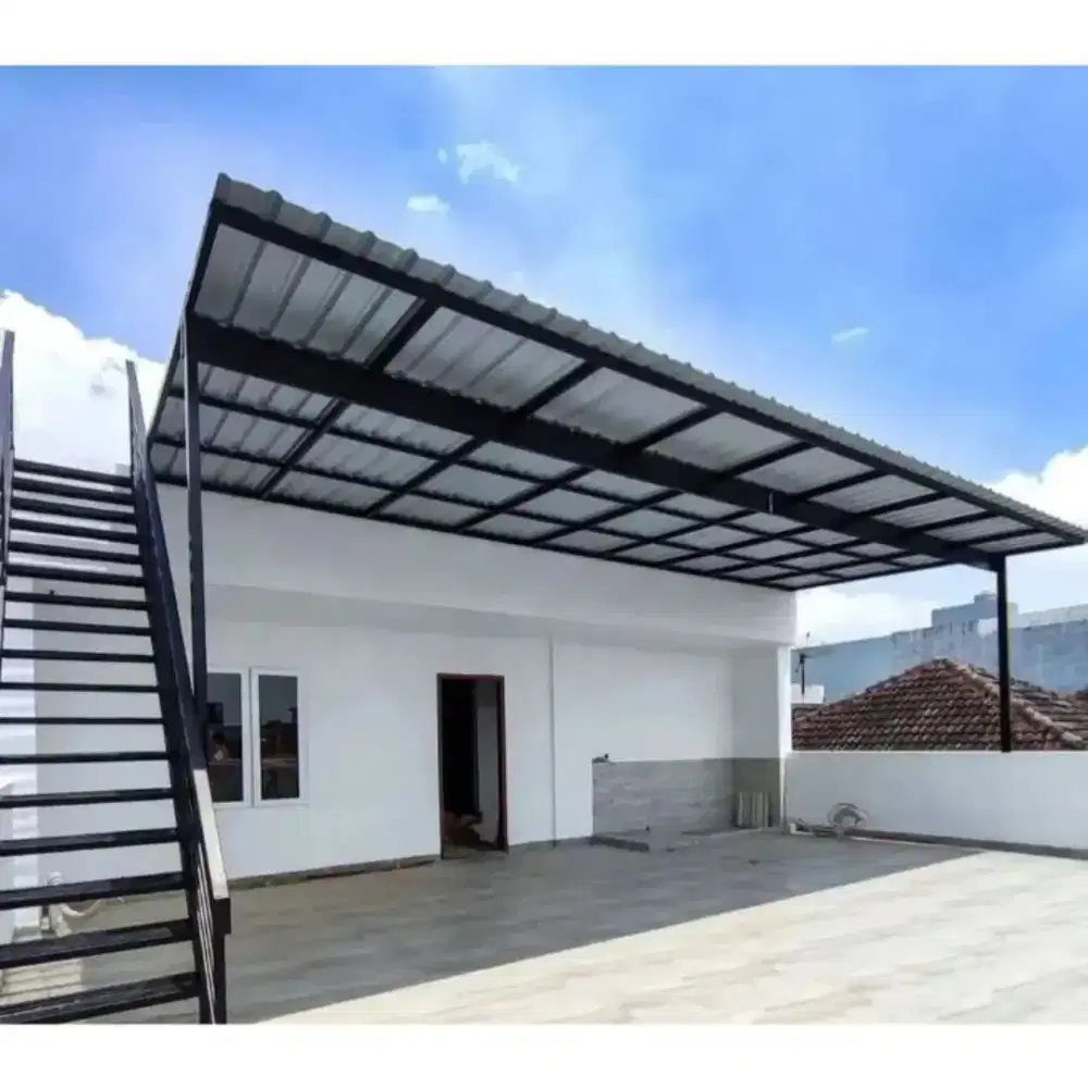 Jasa Pembuatan Kanopi Baja Ringan Modern & Anti Karat (Atap Spandek)