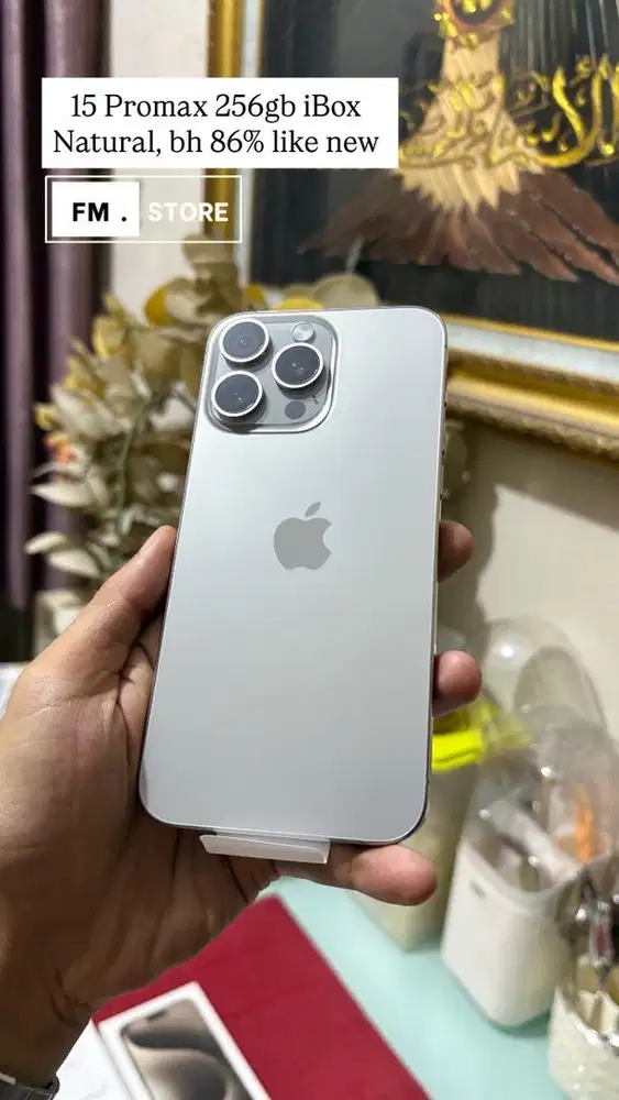 Iphone 15 Promax 256gb iBox natural, tukar tambha bisa bnget