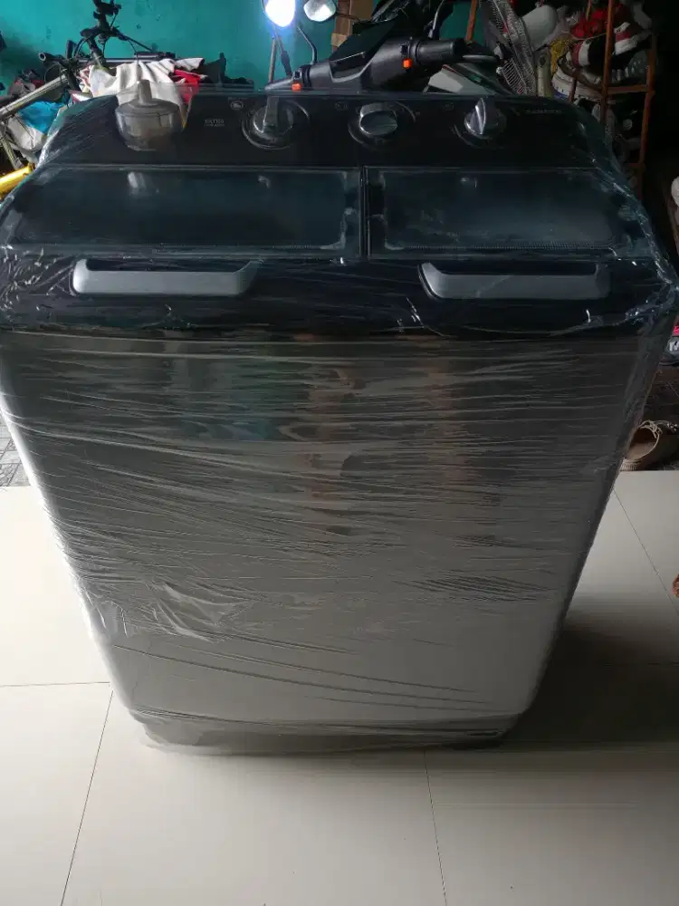 Mesin cuci 2 tabung merk sanken kapasitas besar jumbo mulussss kaca