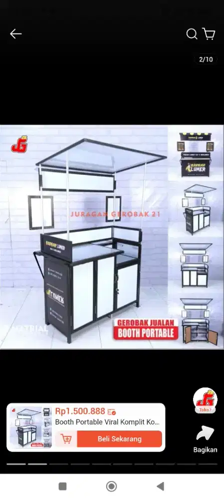 Gerobak portabel bandung