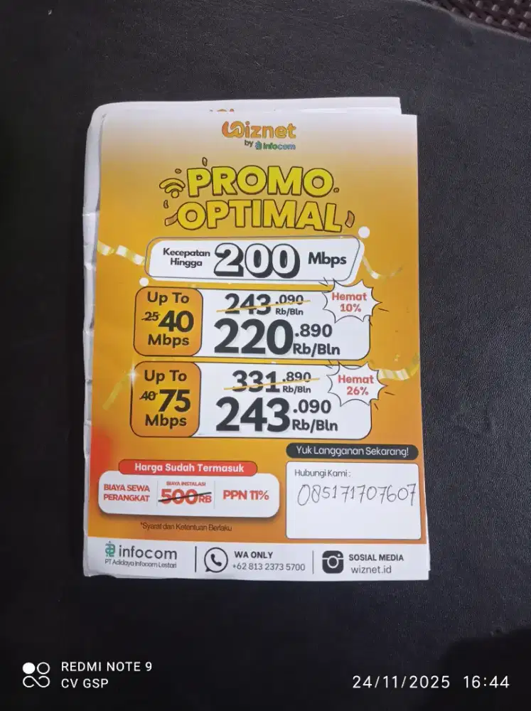 Wifi Wiznet terbaru di kota medan