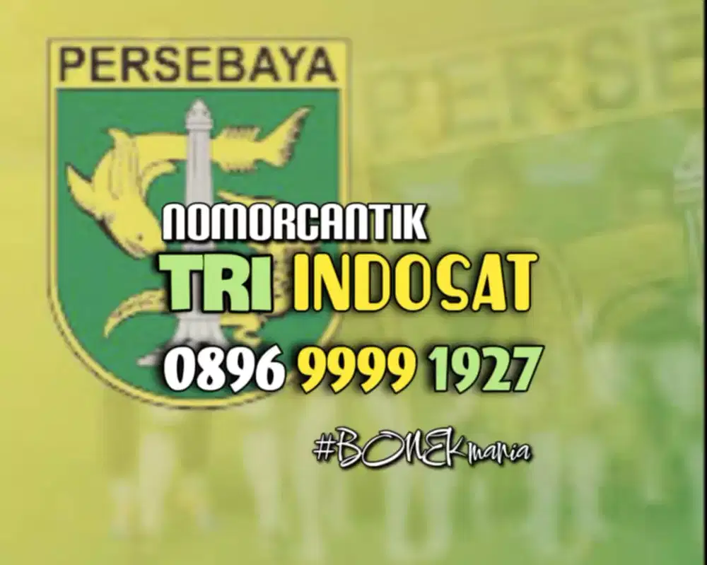 (bisa COD) Nomor Cantik Kartu TRI INDOSAT BONEK PERSEBAYA 1927 #09