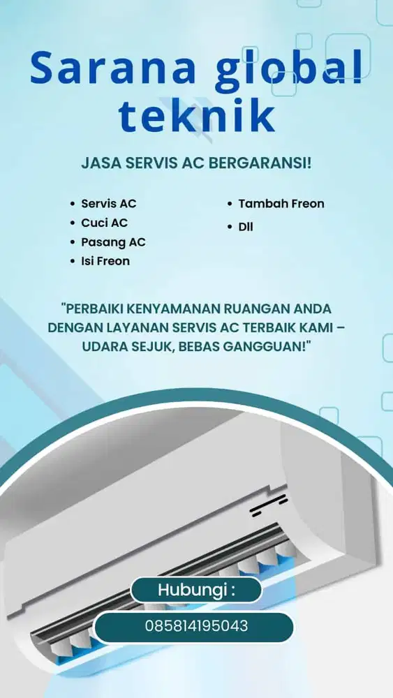 Jasa perawatan ac dan perbaikan ac dll