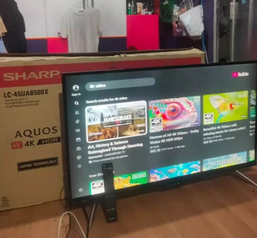 TV Smart 45 Sharp 4K HDR Digital DTV Mulus (Lkp-dus) No-Minus