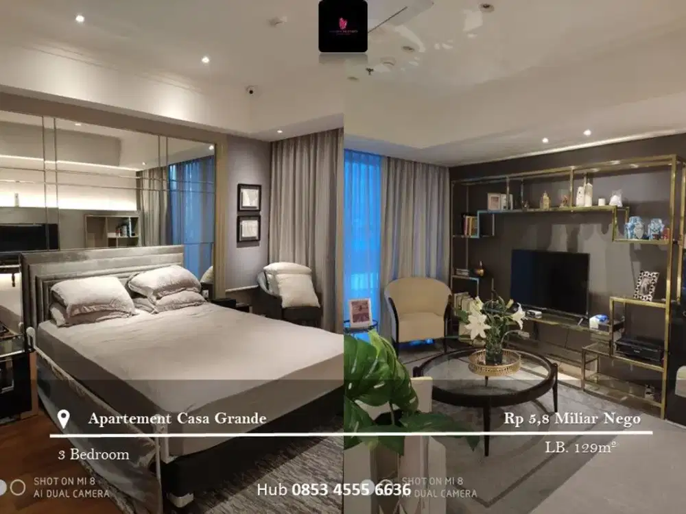 Dijual Apartement Casa Grande 3BR Full Furnished