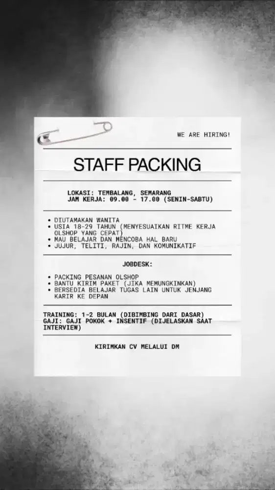 STAFF PACKING ONLINE SHOP