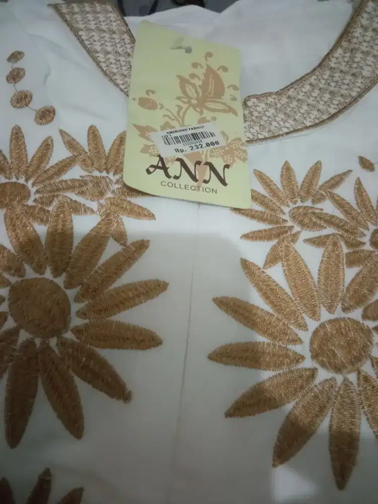 Gamis katun bordir jual rugi