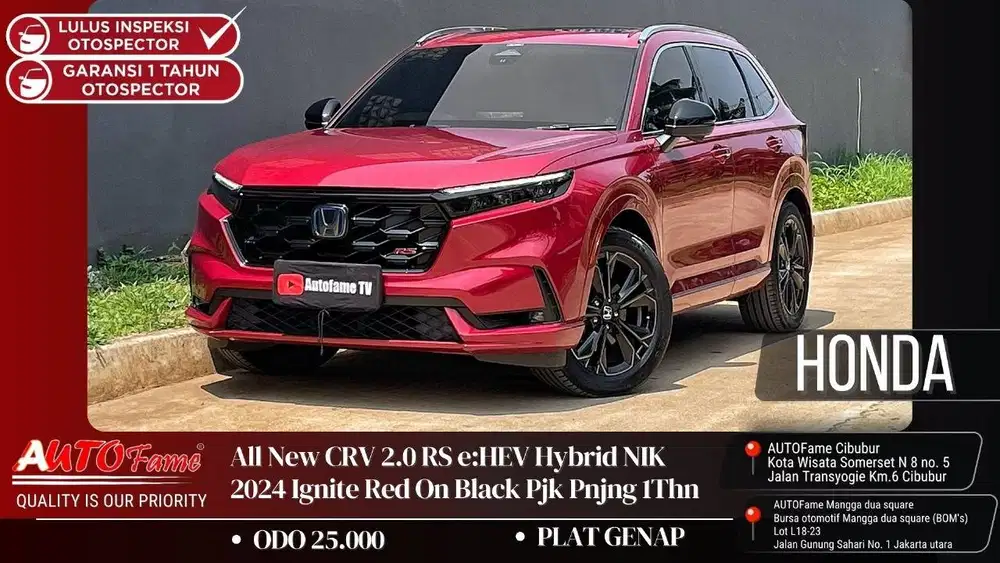 Honda All New CRV 2.0 RS eHEV Hybrid NIK 2024